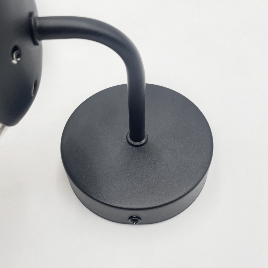 Brilagi - Lámpara de pared MALIVA 1xE14/15W/230V negra/ahumada