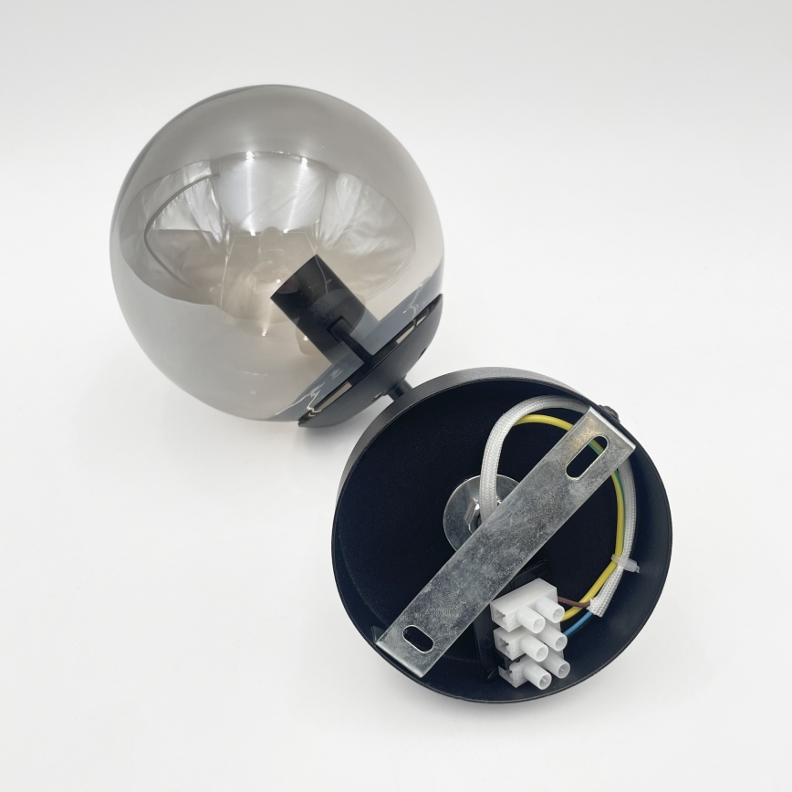 Brilagi - Lámpara de pared MALIVA 1xE14/15W/230V negra/ahumada