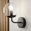 Brilagi - Lámpara de pared MALIVA 1xE14/15W/230V negra/transparente