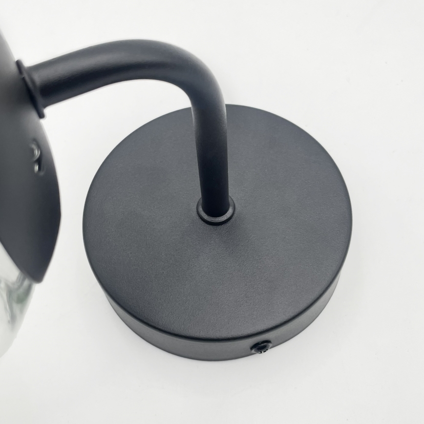 Brilagi - Lámpara de pared MALIVA 1xE14/15W/230V negra/transparente