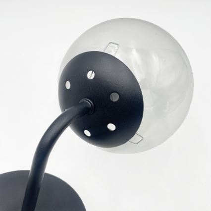 Brilagi - Lámpara de pared MALIVA 1xE14/15W/230V negra/transparente