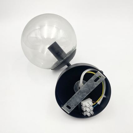 Brilagi - Lámpara de pared MALIVA 1xE14/15W/230V negra/transparente