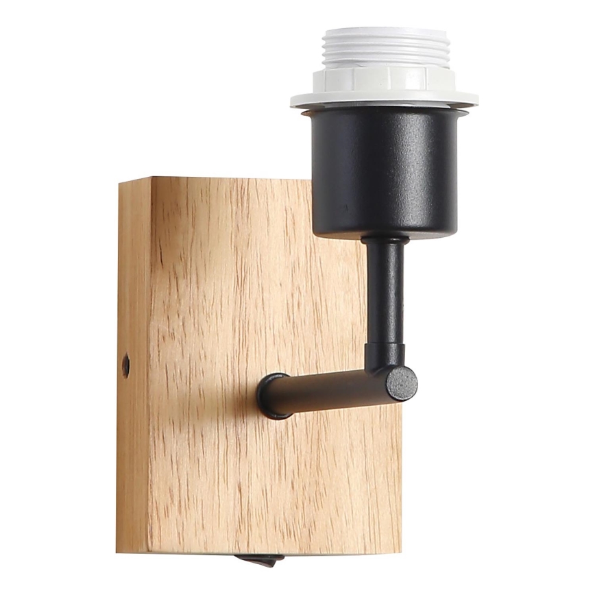 Brilagi - Lámpara de pared NUBILA WOOD 1xE27/25W/230V roble/negro/amarillo
