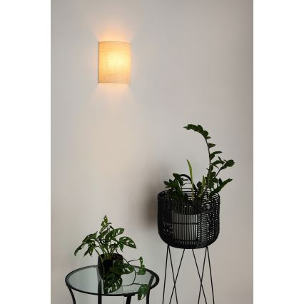 Brilagi - Lámpara de pared SEMI 1xE27/15W/230V diámetro 20 cm crema