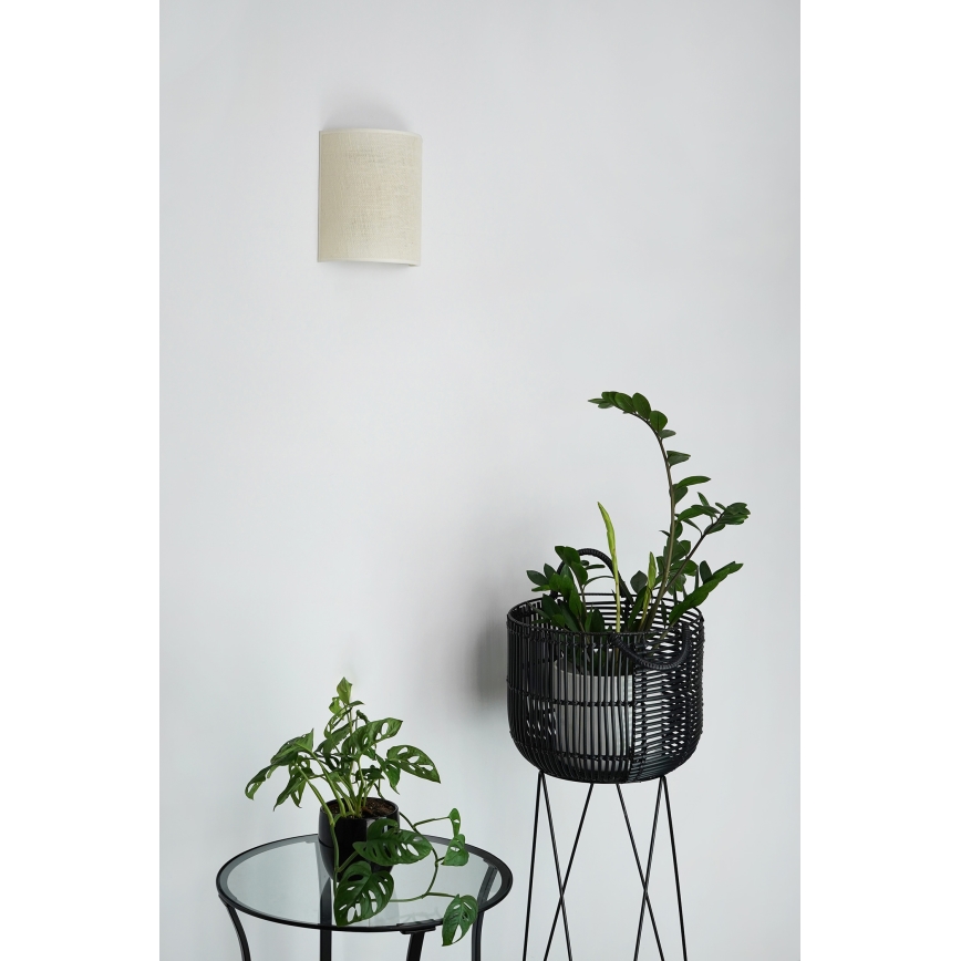 Brilagi - Lámpara de pared SEMI 1xE27/15W/230V diámetro 20 cm crema