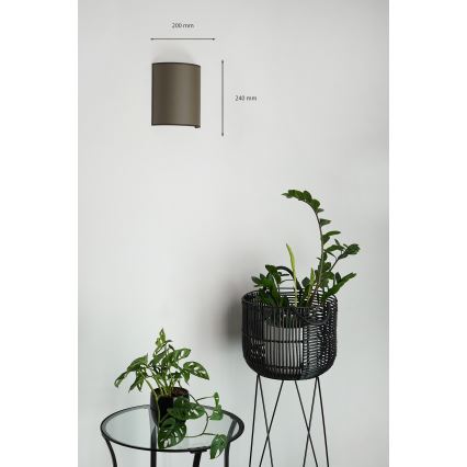 Brilagi - Lámpara de pared SEMI 1xE27/15W/230V diámetro 20 cm marrón