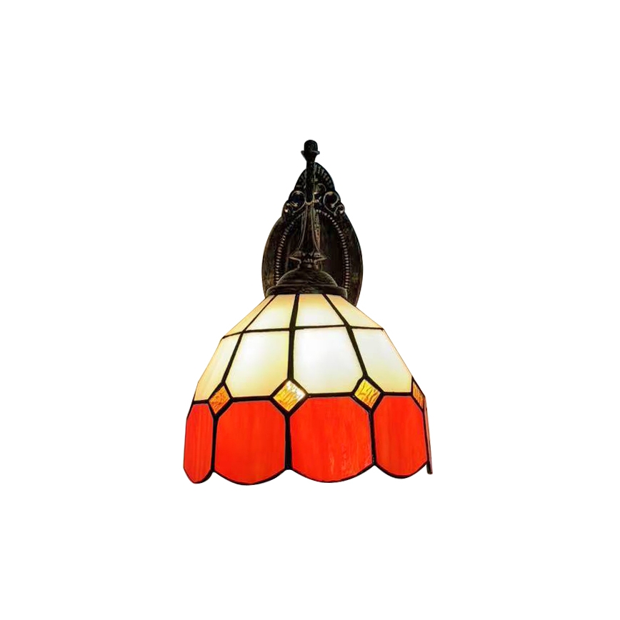 Brilagi - Lámpara de pared Tiffany con vidriera SIENNA 1xE14/40W/230V