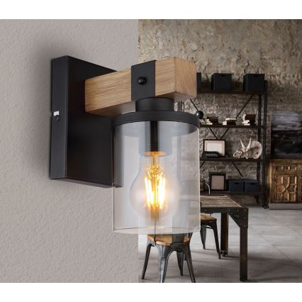 Brilagi - Lámpara de pared VISTA 1xE27/60W/230V roble