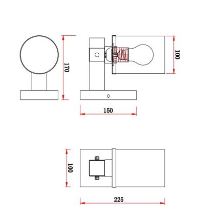 Brilagi - Lámpara de pared VISTA 1xE27/60W/230V roble