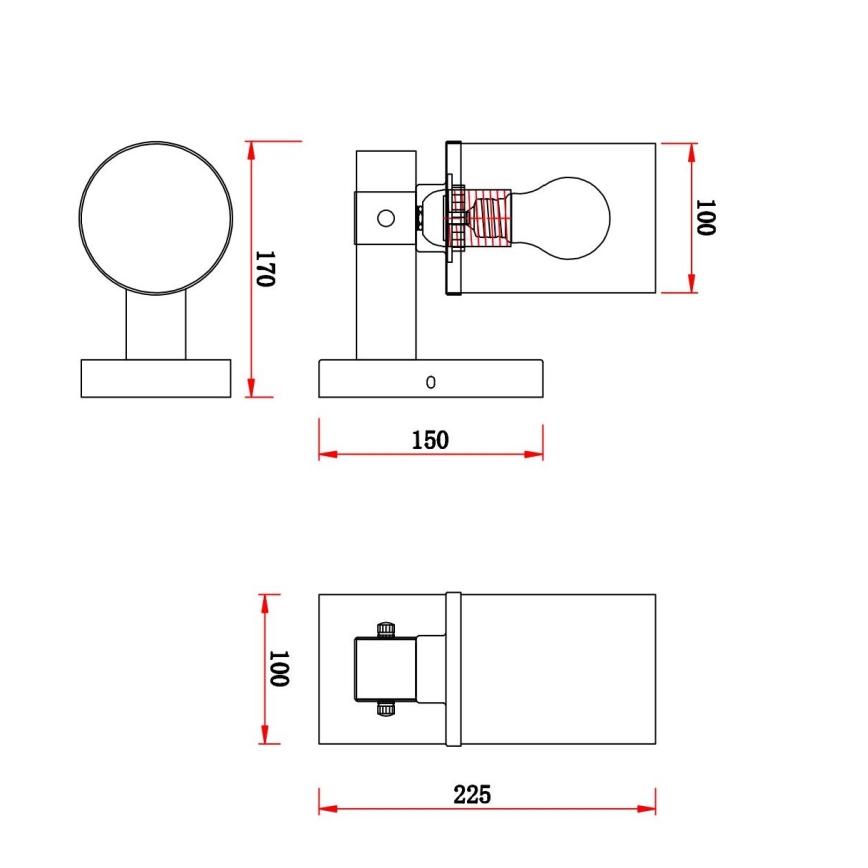 Brilagi - Lámpara de pared VISTA 1xE27/60W/230V roble