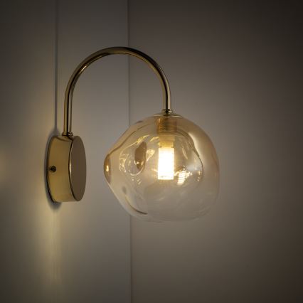 Brilagi - Lámpara de pared VULCANO 1xG9/8W/230V dorada/beige ahumada