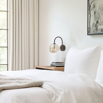 Brilagi - Lámpara de pared VULCANO 1xG9/8W/230V marrón/beige ahumado