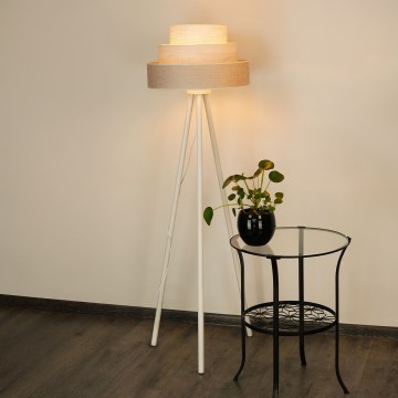 Brilagi - Lámpara de pie ALASKA LUNETA 1xE27/15W/230V gris/color crema