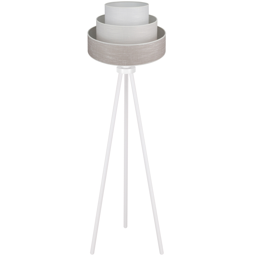 Brilagi - Lámpara de pie ALASKA LUNETA 1xE27/15W/230V gris/color crema