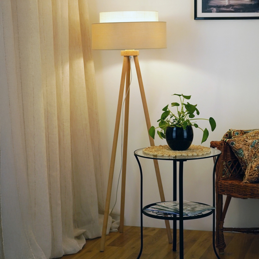 Brilagi - Lámpara de pie ARIZONA BOHO 1xE27/15W/230V beige