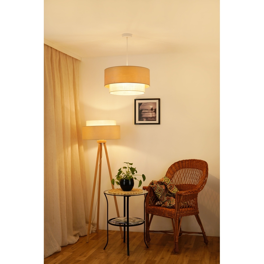 Brilagi - Lámpara de pie ARIZONA BOHO 1xE27/15W/230V beige