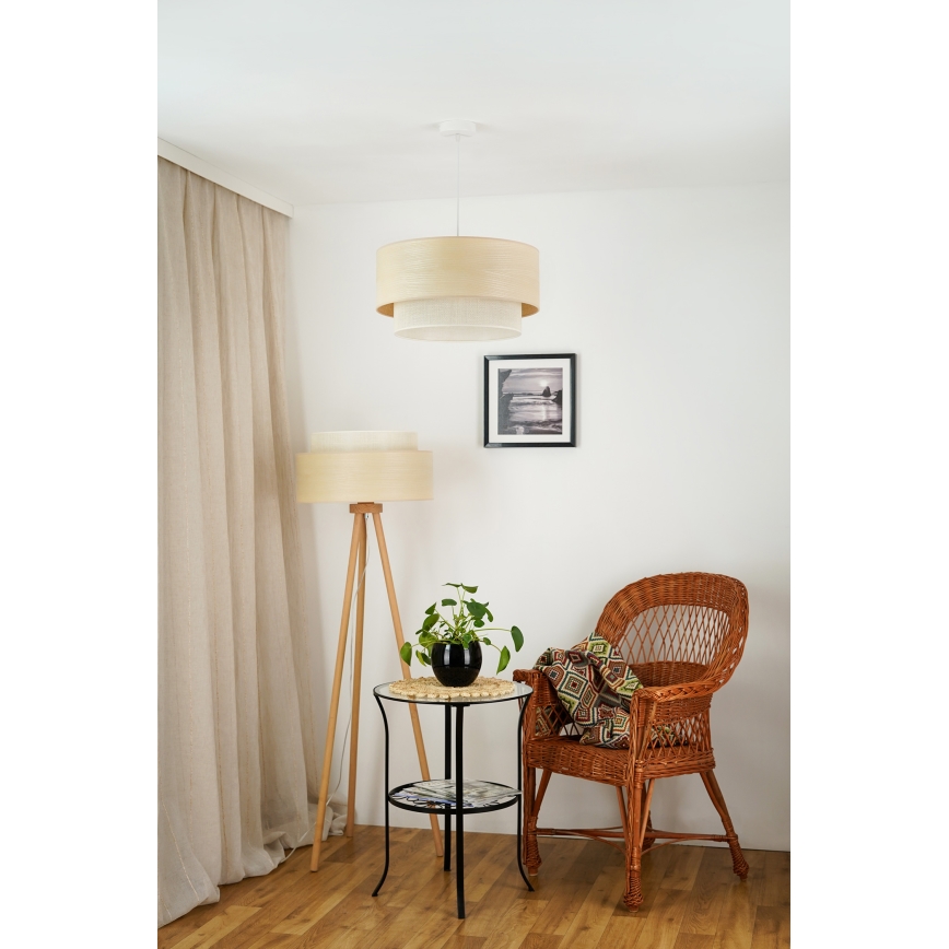 Brilagi - Lámpara de pie ARIZONA BOHO 1xE27/15W/230V beige