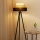 Brilagi - Lámpara de pie ASPEN LUNETA 1xE27/15W/230V negro/beige/color crema