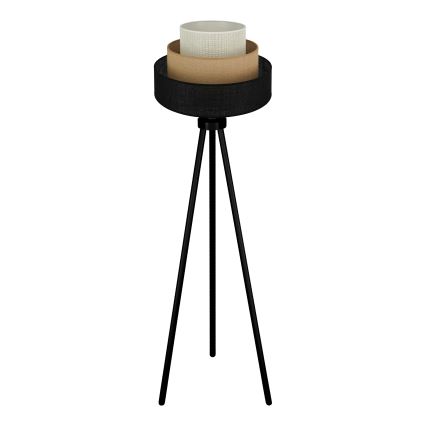Brilagi - Lámpara de pie ASPEN LUNETA 1xE27/15W/230V negro/beige/color crema