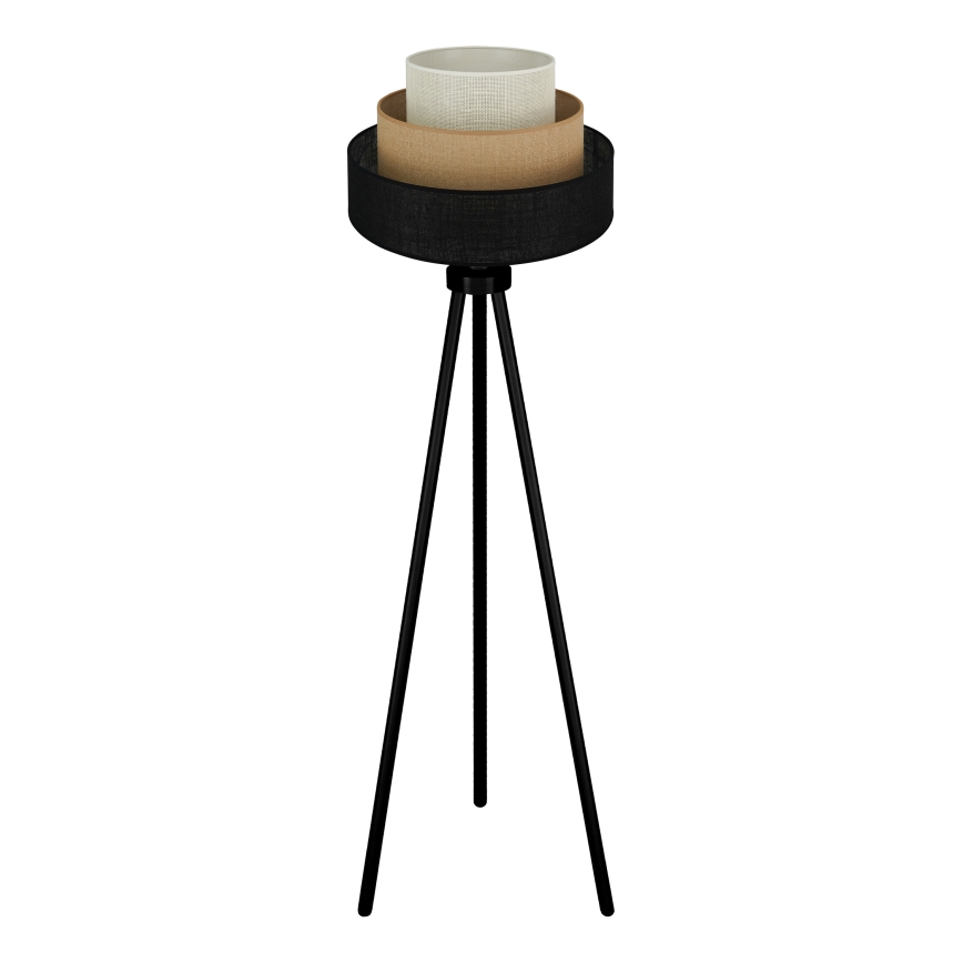 Brilagi - Lámpara de pie ASPEN LUNETA 1xE27/15W/230V negro/beige/color crema
