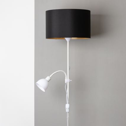 Brilagi - Lámpara de pie CERIA 1xE27/100W/230V + 1xE14/25W blanca/negra