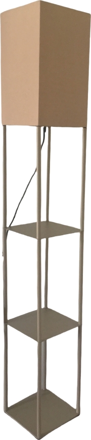 Brilagi - Lámpara de pie con repisas GRADUS 1xE27/40W/230V 150 cm gris/beige