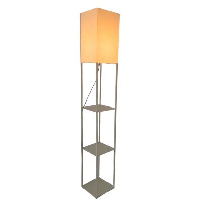 Brilagi - Lámpara de pie con repisas GRADUS 1xE27/40W/230V 150 cm gris/beige