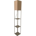 Brilagi - Lámpara de pie con repisas GRADUS 1xE27/40W/230V gris/beige
