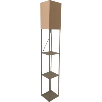Brilagi - Lámpara de pie con repisas GRADUS 1xE27/40W/230V gris/beige