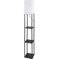Brilagi - Lámpara de pie con repisas GRADUS 1xE27/40W/230V negra/blanca