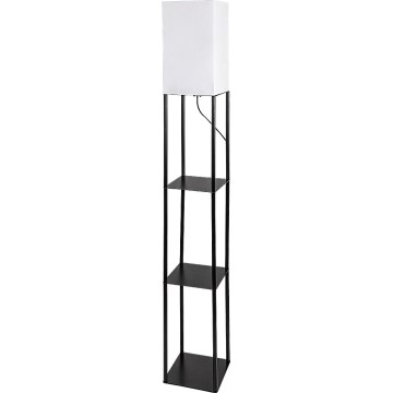 Brilagi - Lámpara de pie con repisas GRADUS 1xE27/40W/230V negra/blanca