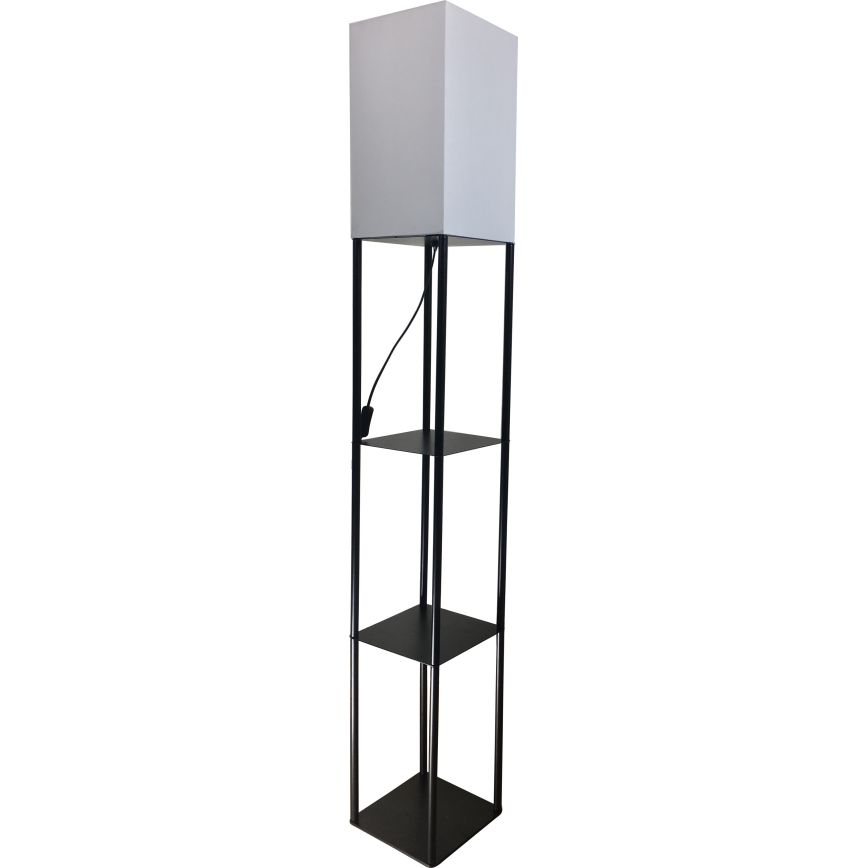 Brilagi - Lámpara de pie con repisas GRADUS 1xE27/40W/230V negra/blanca
