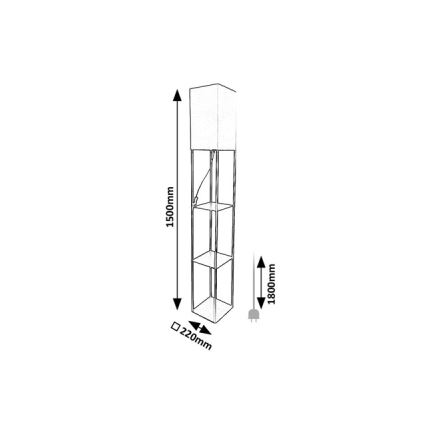 Brilagi - Lámpara de pie con repisas GRADUS 1xE27/40W/230V negra/blanca