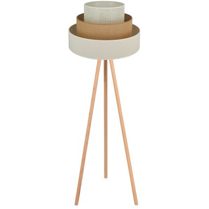 Brilagi - Lámpara de pie DENVER LUNETA 1xE27/15W/230V beige/marrón/crema