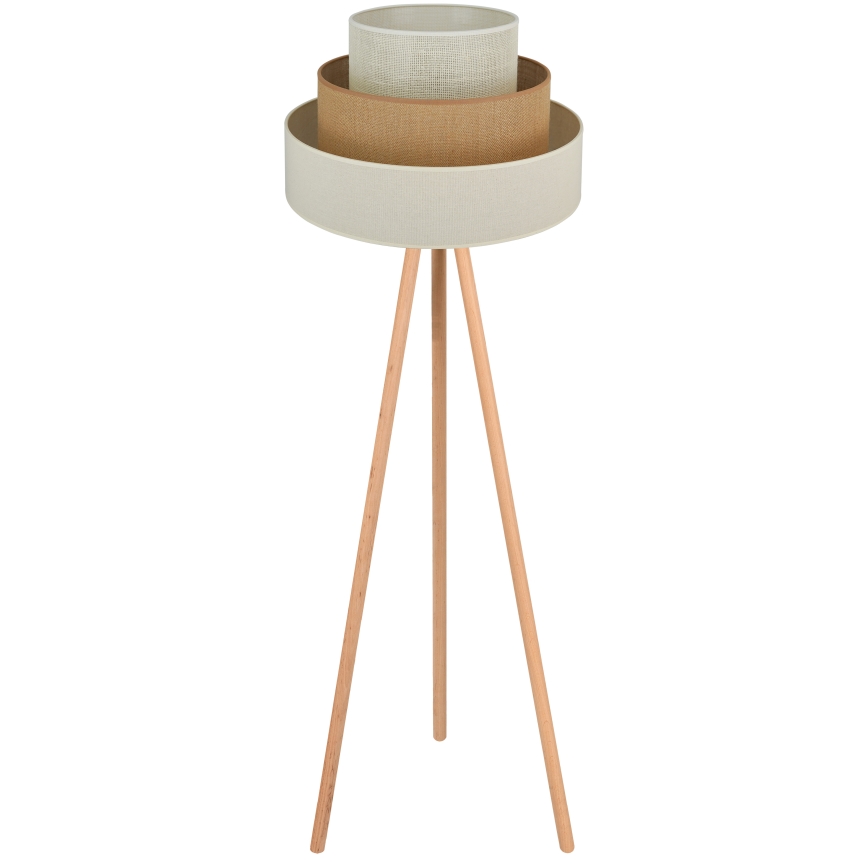 Brilagi - Lámpara de pie DENVER LUNETA 1xE27/15W/230V beige/marrón/crema