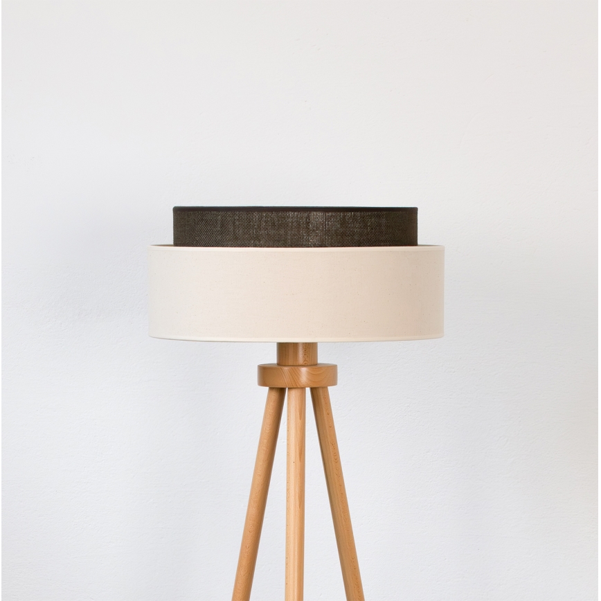 Brilagi - Lámpara de pie LED BOHO STYLE 1xE27/15W/230V crema/marrón