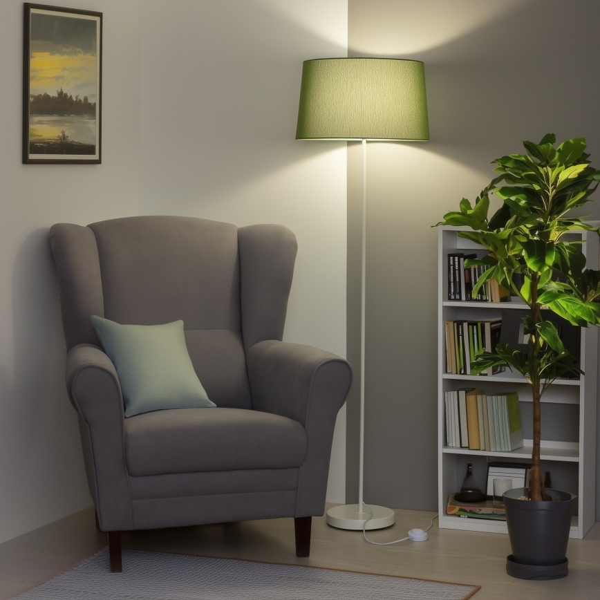 Brilagi - Lámpara de pie LED CERIA 1xE27/40W/230V diámetro 45 cm verde/blanco