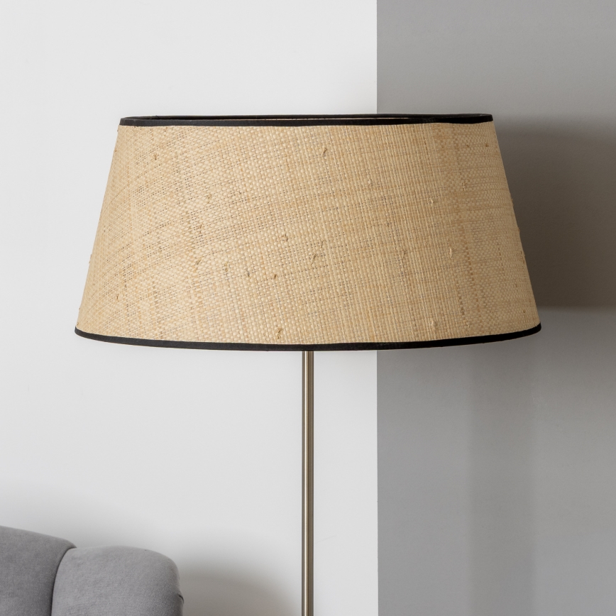 Brilagi - Lámpara de pie LED CERIA 1xE27/40W/230V diámetro 50 cm beige/cromo mate