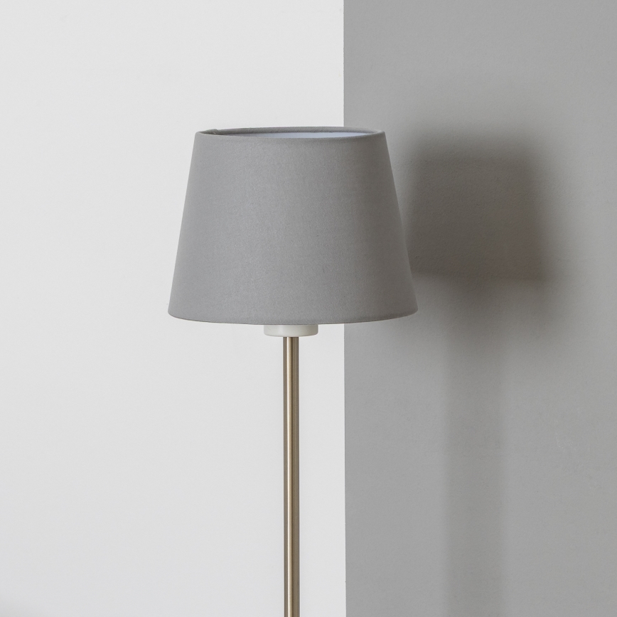 Brilagi - Lámpara de pie LED CERIA 1xE27/40W/230V Ø 20,5 cm gris/cromo mate