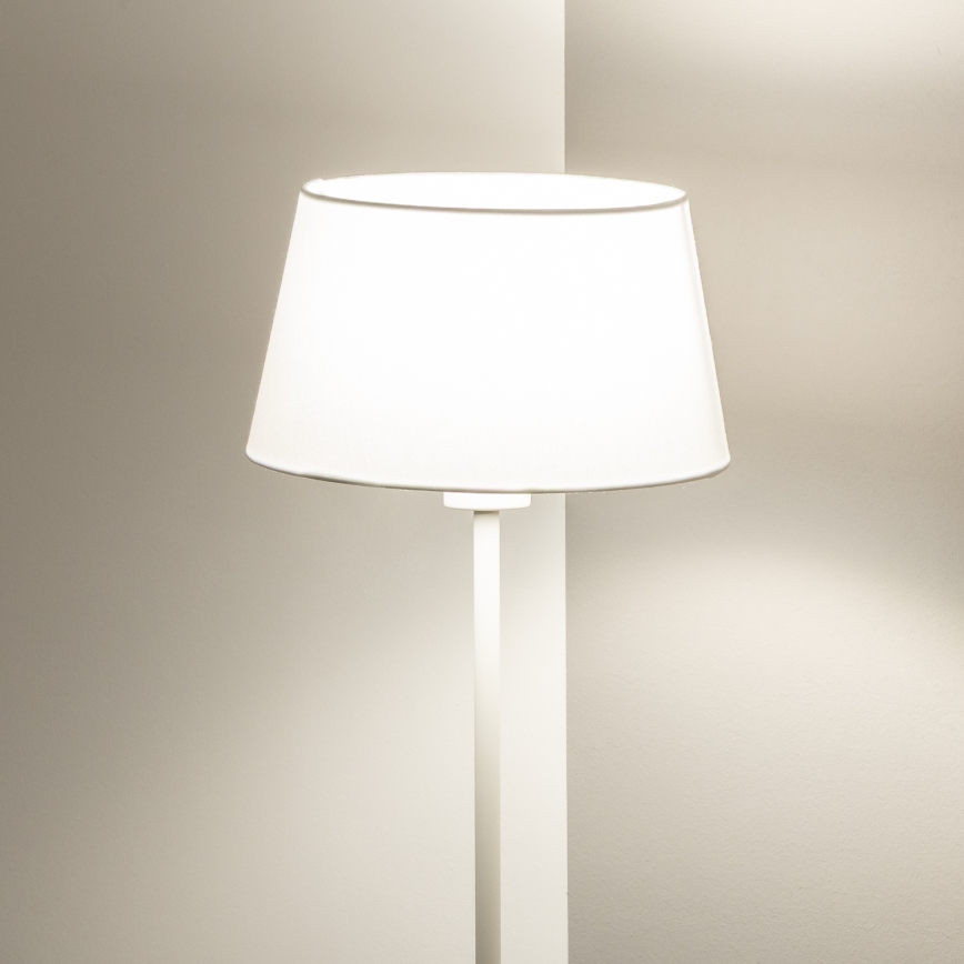Brilagi - Lámpara de pie LED CERIA 1xE27/40W/230V Ø 25 cm blanca