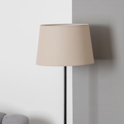 Brilagi - Lámpara de pie LED CERIA 1xE27/40W/230V Ø 30 cm beige/negro