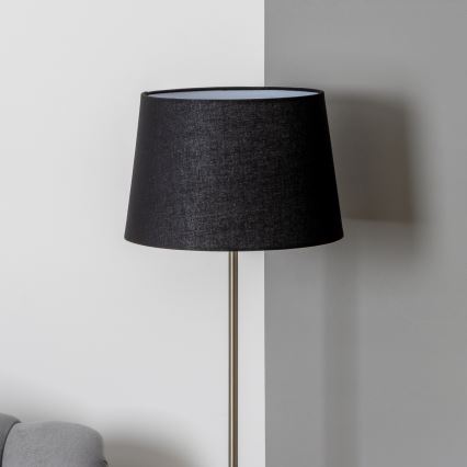 Brilagi - Lámpara de pie LED CERIA 1xE27/40W/230V Ø 30 cm negra/cromo mate