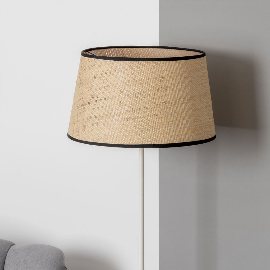 Brilagi - Lámpara de pie LED CERIA 1xE27/40W/230V Ø 35 cm beige/blanco