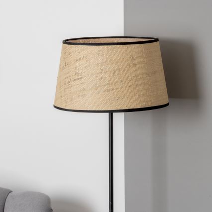 Brilagi - Lámpara de pie LED CERIA 1xE27/40W/230V Ø 35 cm beige/negro