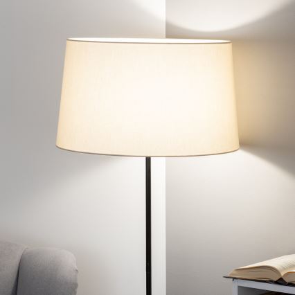 Brilagi - Lámpara de pie LED CERIA 1xE27/40W/230V Ø 45 cm beige/negro