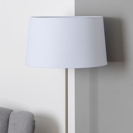Brilagi - Lámpara de pie LED CERIA 1xE27/40W/230V Ø 45 cm blanco/cromo mate