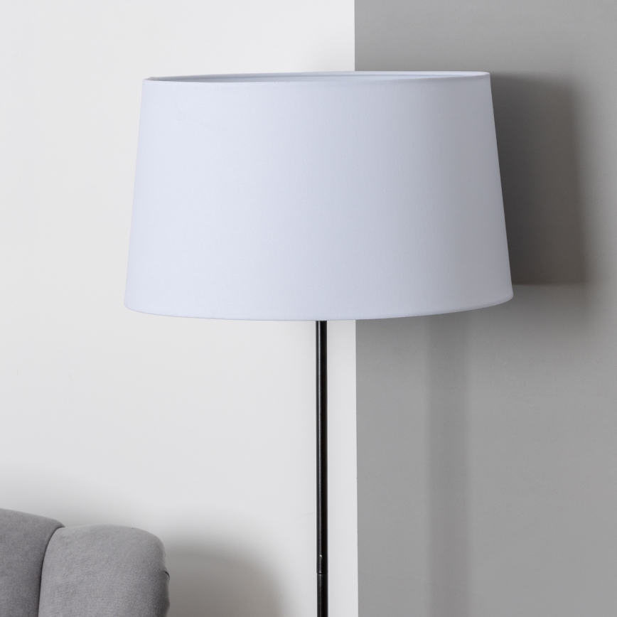 Brilagi - Lámpara de pie LED CERIA 1xE27/40W/230V Ø 45 cm blanco/negro