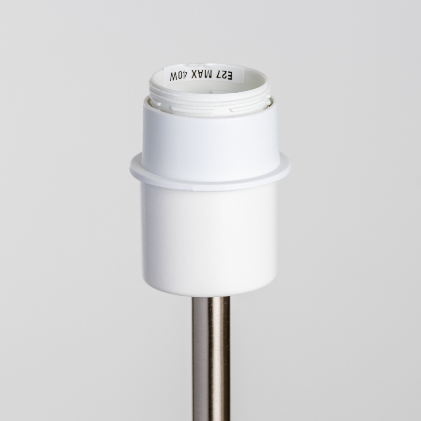 Brilagi - Lámpara de pie LED CERIA 1xE27/40W/230V Ø 45 cm gris/cromo mate