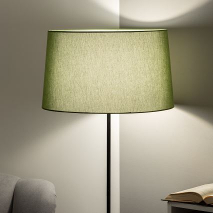 Brilagi - Lámpara de pie LED CERIA 1xE27/40W/230V Ø 45 cm verde/negro