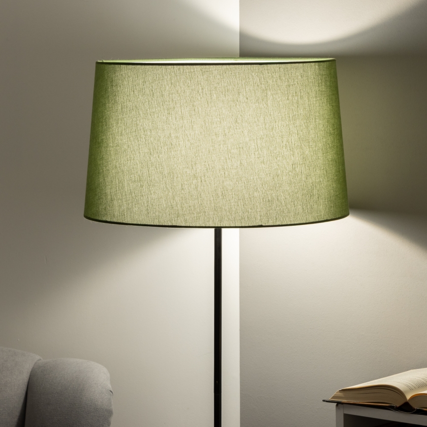 Brilagi - Lámpara de pie LED CERIA 1xE27/40W/230V Ø 45 cm verde/negro